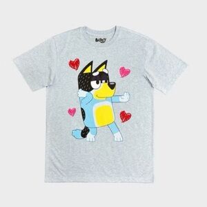 NWT Bluey “Dad” T-Shirt with Hearts
